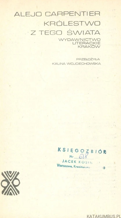 Królestwo z tego świata. ALEJO CARPENTIER