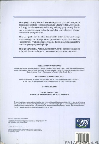 Atlas geograficzny. Polska, kontynenty, świat. PRACA ZBIOROWA