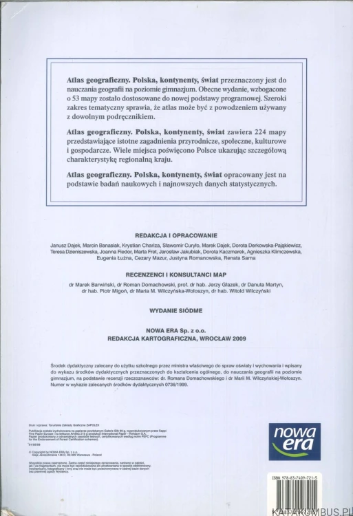 Atlas geograficzny. Polska, kontynenty, świat. PRACA ZBIOROWA