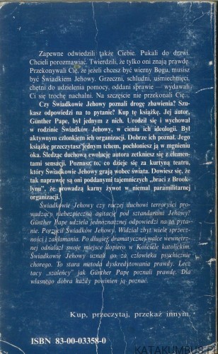 Byłem świadkiem Jehowy. GÜNTHER PAPE