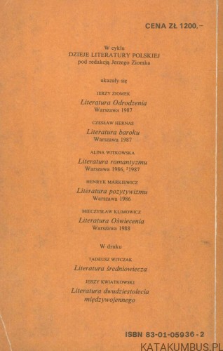 Literatura pozytywizmu. HENRYK MARKIEWICZ