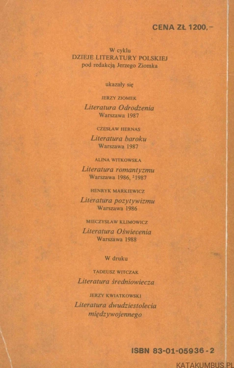 Literatura pozytywizmu. HENRYK MARKIEWICZ