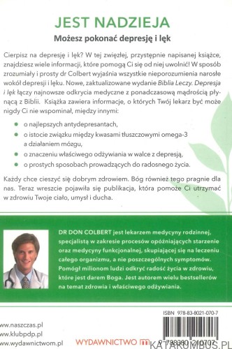 Nowa biblia leczy. Depresja i lęk. Metoda oparta na zbilansowanej diecie. DR DON COLBERT
