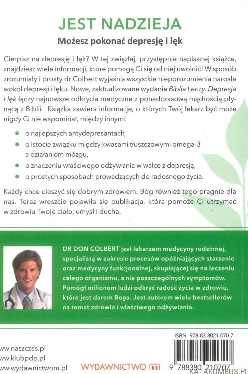 Nowa biblia leczy. Depresja i lęk. Metoda oparta na zbilansowanej diecie. DR DON COLBERT