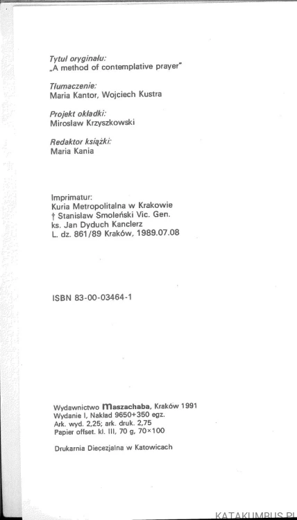 Wprowadzenie do kontemplacji. JAMES BORST