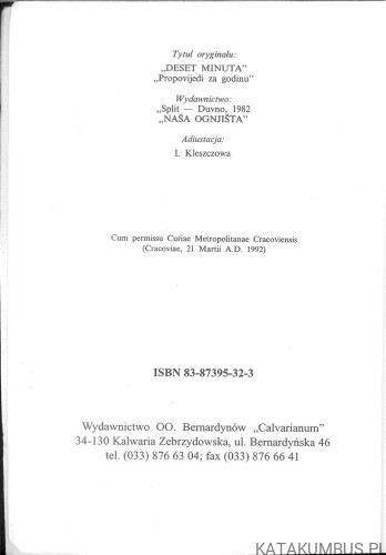 Dziesięć minut na ambonie. Kazania na rok B. IVO BAGARIĆ OFM