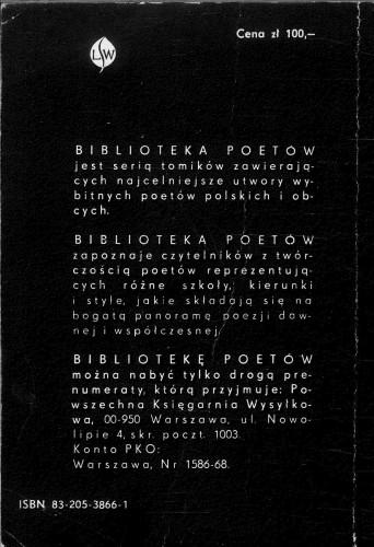 Poezje wybrane. GARCZYŃSKI STEFAN