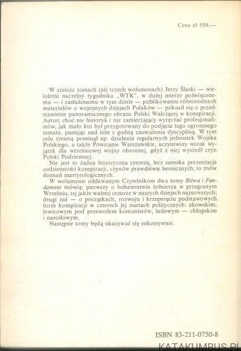 Polska Walcząca t.1-2. JERZY ŚLASKI