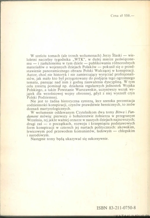 Polska Walcząca t.1-2. JERZY ŚLASKI