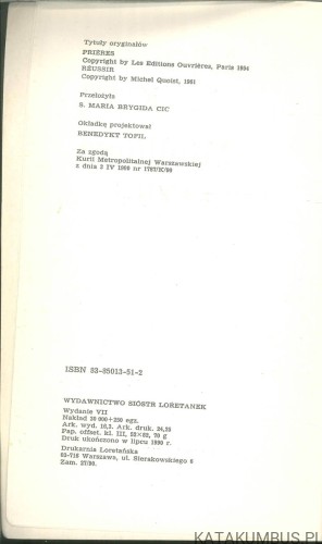 Modlitwa i czyn. MICHEL QUOIST