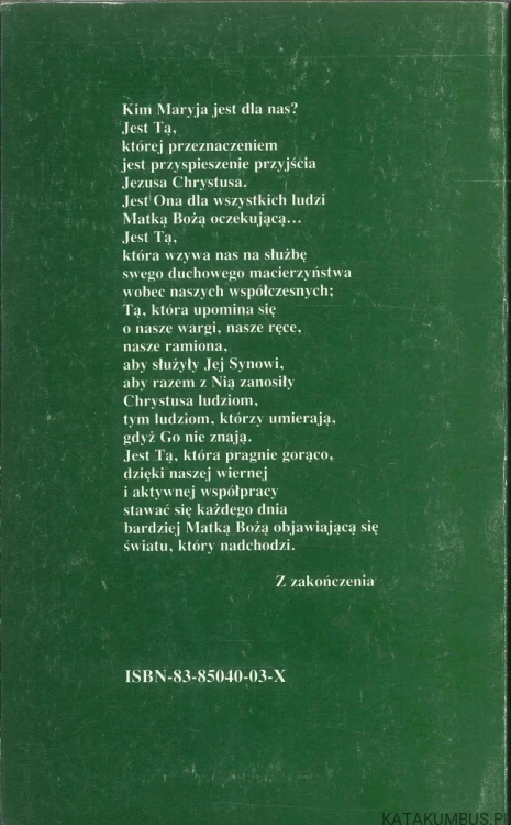 Kim jest Ona? Synteza mariologii. KARDYNAŁ LEON-JOSEPH SUENENS