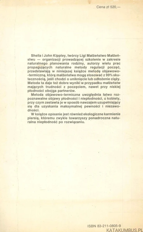 Sztuka naturalnego planowania rodziny. JOHN I SHEILA KIPPLEY