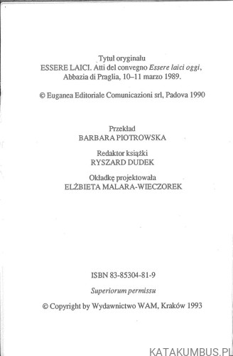 Być świeckim. PRACA ZBIOROWA