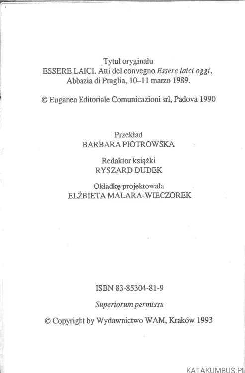Być świeckim. PRACA ZBIOROWA