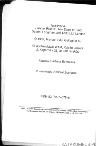 Możesz wierzyć. MICHAEL PAUL GALLAGHER SJ