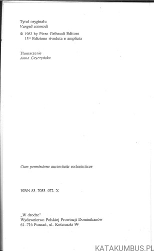 Niewygodne ewangelie. ALESSANDRO PRONZATO