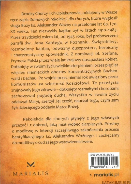 Domowe rekolekcje dla chorych. KS. ALEKSANDER WOŹNY