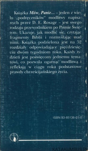 Mów, Panie.... DAVID E. ROSAGE