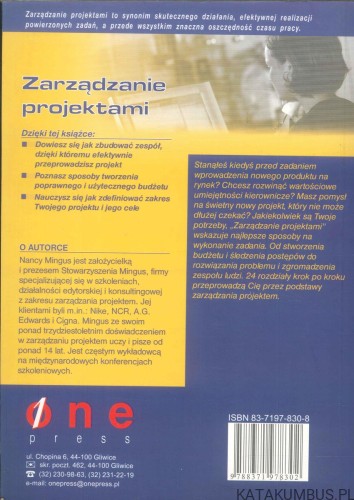Zarządzanie projektami. NANCY MINGUS