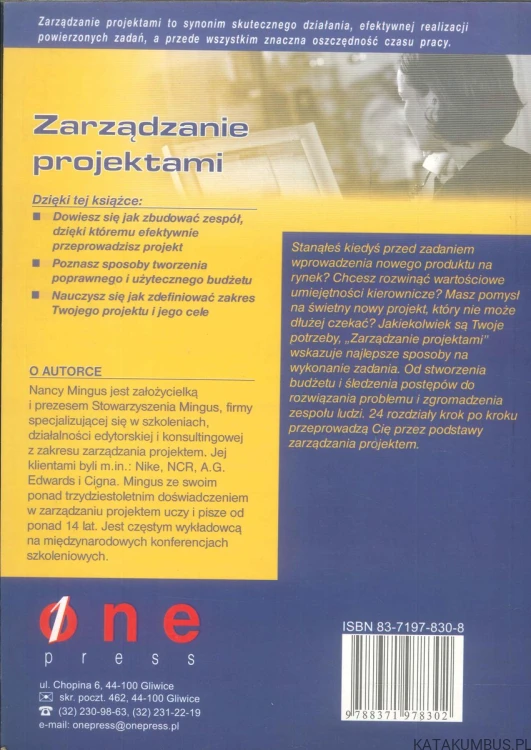 Zarządzanie projektami. NANCY MINGUS