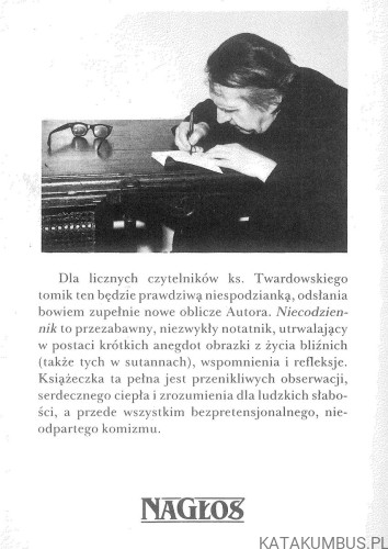 Niecodziennik. JAN TWARDOWSKI