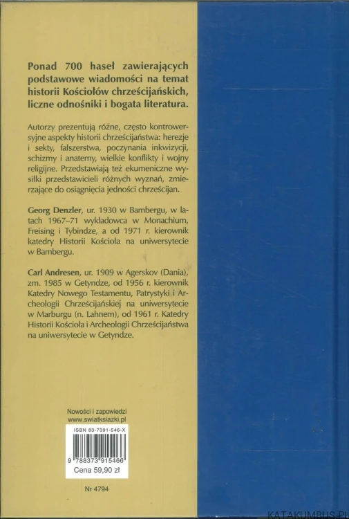 Leksykon historii Kościoła. GEORG DENZLER, CARL ANDRESEN