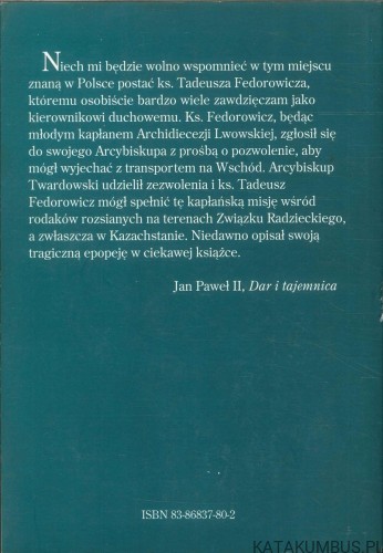 Drogi opatrzności. TADEUSZ FEDOROWICZ