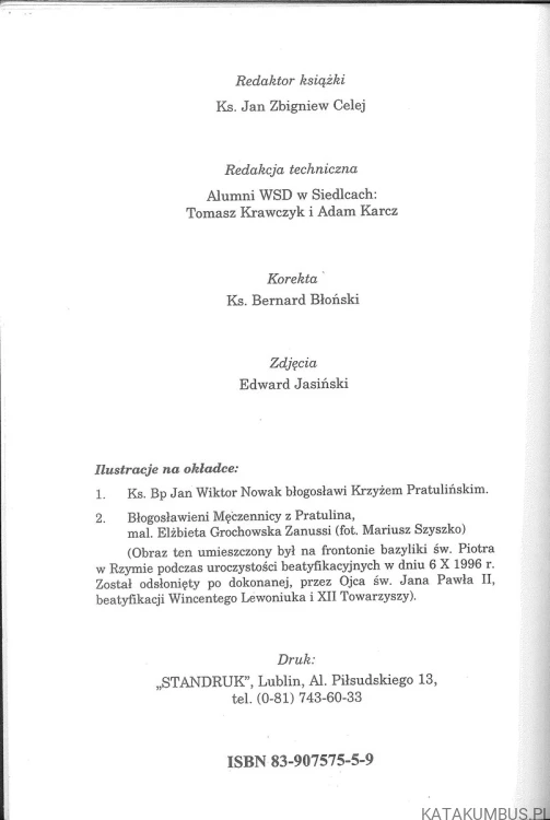 W Świętym Kościele Siedleckim cz. I. JAN WIKTOR NOWAK