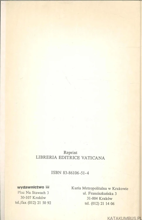 Evangelium vitae. O wartości i nienaruszalności życia ludzkiego. JAN PAWEŁ II