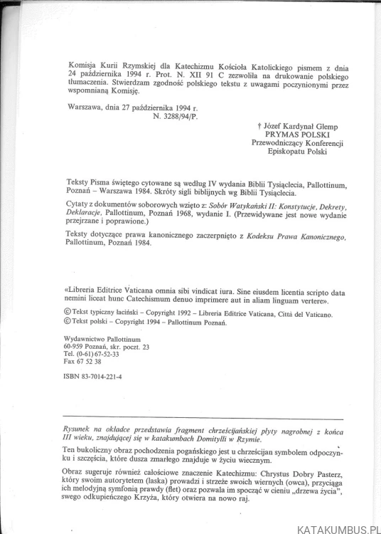 Katechizm Kościoła Katolickiego. PRACA ZBIOROWA
