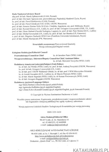 Łódzkie Studia Teologiczne 26/2 2017. PRACA ZBIOROWA