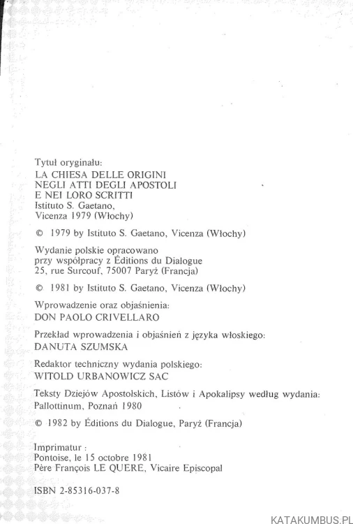 Dzieje apostolskie, listy i apokalipsa. PRACA ZBIOROWA