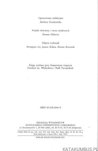 Księga pamiątkowa w 75-lecie Katolickiego Uniwersytetu Lubelskiego. PRACA ZBIOROWA