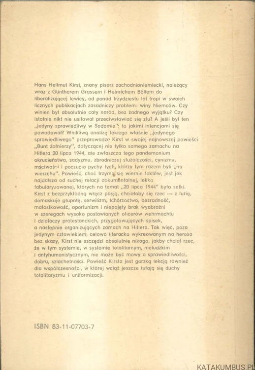 Bunt żołnierzy. HANS HELLMUT KIRST