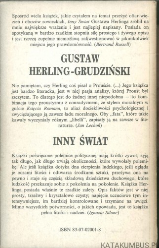 Inny świat. GUSTAW HERLING-GRUDZIŃSKI