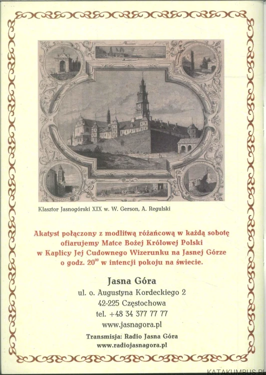 Akatyst ku czci Jasnogórskiej Bogurodzicy. PRACA ZBIOROWA