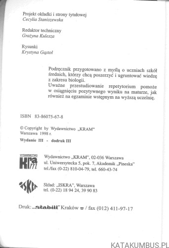 Biologia od A do Z. Repetytorium. PIOTR GOLINOWSKI