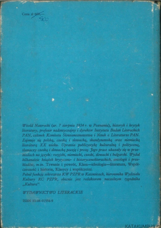 Szkice czeskie i słowackie. WITOLD NAWROCKI