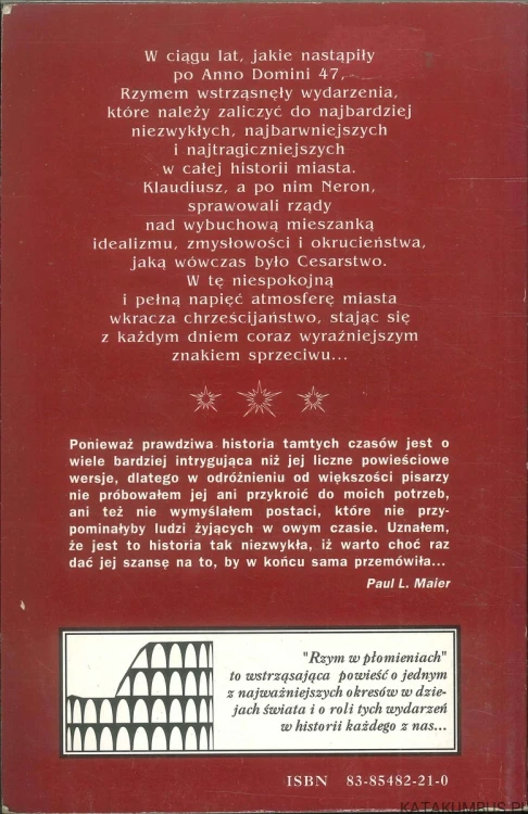 Rzym w płomieniach tom 1. PAUL L. MAIER