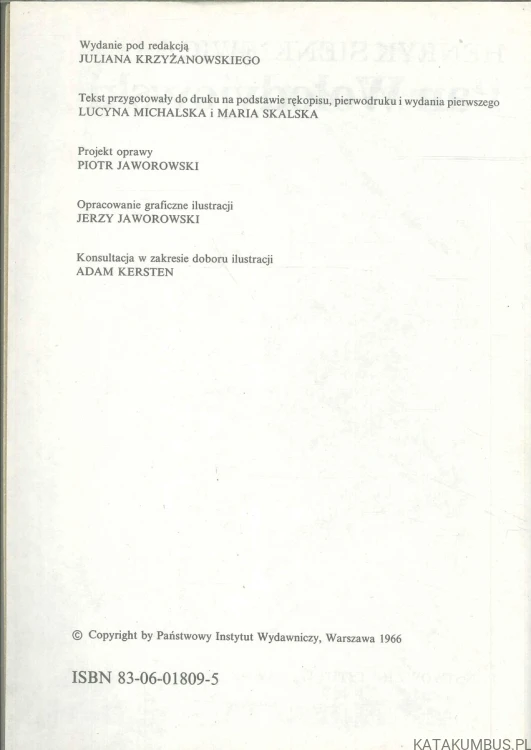 Pan Wołodyjowski. HENRYK SIENKIEWICZ