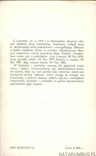 Szukałem i znalazłem. CARLO CARRETTO