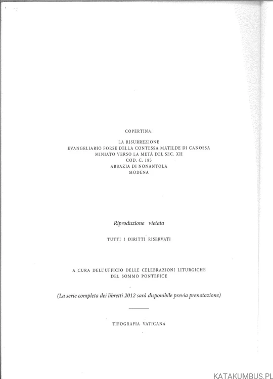 Domenica di Pasqua Risurrezione del Signore Messa del Giorno. PRACA ZBIOROWA