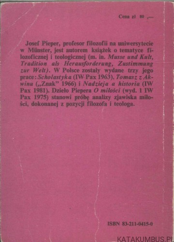 O miłości. JOSEF PIEPER