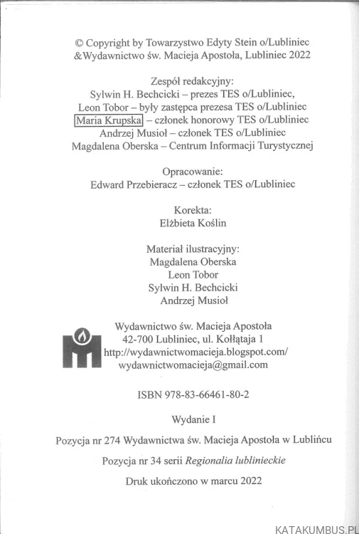 Towarzystwo Edyty Stein w Lublińcu 1991-2021. PRACA ZBIOROWA