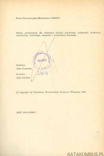 Antropologia fizyczna. PRACA ZBIOROWA