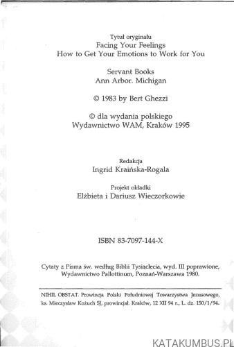 Oko w oko z uczuciami. BERT GHEZZI