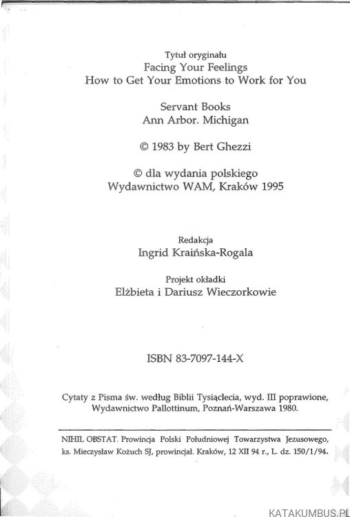 Oko w oko z uczuciami. BERT GHEZZI