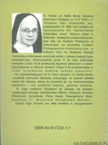 Zaufaj mądrości i miłosierdziu. HILARIA OD MATKI BOŻEJ BOLESNEJ