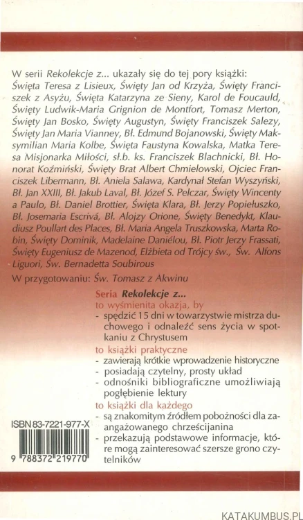 Rekolekcje z... Św. Urszula Ledóchowska. TERESA BORKOWSKA