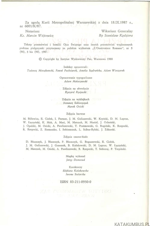 Trwajcie... Trzecia pielgrzymka Jana Pawła II do Ojczyzny 8-14 czerwca 1987. Przemówienia i homilie. PRACA ZBIOROWA